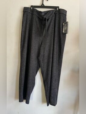 New York & Company Men's Dark Charcoal Pinstripe Dress Pants